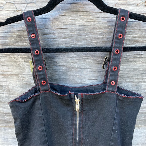 RARE Tripp NYC Double Corset Goth Dress Vintage - Picture 7 of 11